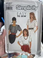 Simplicity Pullover Top Pattern 9587 Size 6-14 Uncut