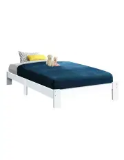 [Artiss] Jade Wooden Single Bed Frame in White