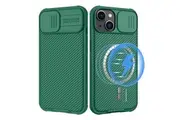 Nillkin For Apple iPhone 15 Plus Case [Support Magsafe Charger] CamShield With Camera Protection Case Slim Magnetic Shockproof Heavy Duty Cover (Green)