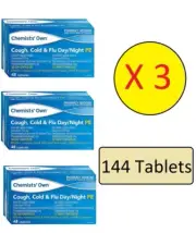 3 Packs X Cough Cold & Flu Relief Day and Night PE Same Active Ingred CODRAL 48
