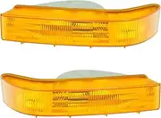 TRQ Driver & Passenger Side Parking Light Set Compatible with 1992-1996 Ford Bronco 1992-1997 F-150 F-250 F-350 FO2520116 FO2521114