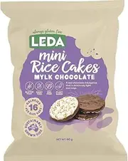 Leda Mini Rice Cakes Mylk Chocolate, 6 x 60g