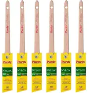 Genuine Purdy 6 Pack Nylox Dale Angular 1" Paint Brushes 144080210-6PK