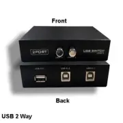 Kentek USB 2.0 1A to 2B 2 Port Manual Data Switch Box Printer Scanner Hard Drive