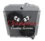 WR 2 Row 1" Tubes Radiator W/ 2 10" Fans for 1947 - 1954 Chevrolet Truck #AE5100 (for: Chevrolet)