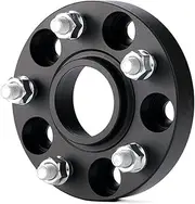 Wheel Spacer Adapters PCD 5x114.3 CB 70.3mm Compatible For Ford Mustang Forged Aluminum Alloy 2 Pieces (1 Pair)(Black spacer 25mm)