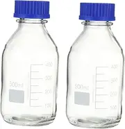 iplusmile 2Pcs Bottle with Calibration Transparent Laboratory Sample Bottles with Scale for Accurate Measurement for School Experiments and Professional Use