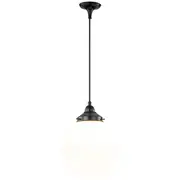10 inch White Matt Glass Period Lighting Black Cloth Cord Modern Pendants Lights Sphere