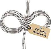 HammerHead Showers® All Metal Shower Hose Attachment for Shower Head – Brushed Nickel – Shower Hose Extra Long - 72 Inch Shower Hose – Universal Shower Hose Replacement Part for Hand Held Shower Hose