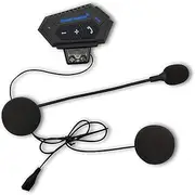 BT-12 Motorcycle BT Headset Helmet Headset with Microphone Motorcycle BT Interphone for Phone Call and Music Black VCXN