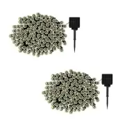 Set of 2 Solar LED String Lights Outdoor Patio Yard Garden 200 Lights Total