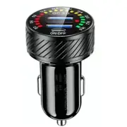 36W Car Cigarette Lighter Socket Dual USB QC3.0 Fast Charger Power LED Adapter K