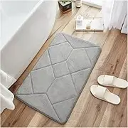 Non Slip Bath Mat Non-Slip Bath Mats Memory Foam Water Absorbent Floor Mat Kitchen Carpet Bedroom Area Rugs Living Room Doormats Bathroom Tapis Non Slip Mat (Color : Gray, Size : 50x80cm)