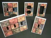 TUSCAN TILE #1 MUTLI COLORS LIGHT SWITCH OR OUTLET COVER MULTIPLE SIZES PLASTIC