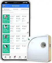 Ubibot WS1 WiFi Temperature Monitor, Wireless Thermometer Hygrometer, Humidity Monitor, Remote Temperature Data Logger with Free App Alerts, IFTTT Thermometer, Android and iOS App(2.4GHz WiFi only,no hub required)