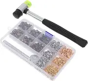 FOMIYES 1 Set DIY Purses Buttons Clothing Snap Fasteners Sewing Tools Jeans Metal Buckles Leather Snap Fasteners Kit Denim Buttons Clothing Accessories DIY Clothing Decoration Tools Copper