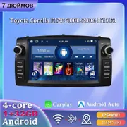 7'' Car Radio Android Carplay For Toyota Corolla E120 2000-2006 BYD F3 Car Multimedia Player Autoradio 2+64GB black 1+32GB