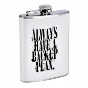 Backup Plan Em1 Flask 8oz Stainless Steel Hip Drinking Whiskey