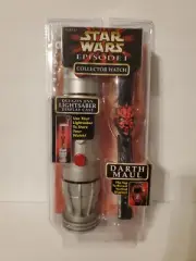 STAR WARS Darth Maul Collector Watch with Lightsaber Display Case New