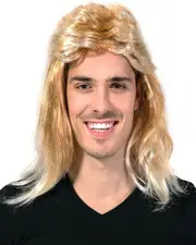 Dirty Blonde Mens Mullet Costume Wig