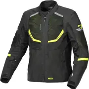 Macna Tondo, textile jacket , color: Black/Neon-Yellow , size: M