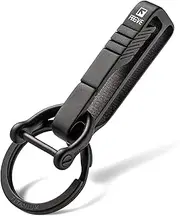 [FEGVE] Keychain Clip, Titanium Belt Clip Key Clip with Key Ring, Key Chain Clip Belt Key Holder Black Keychain for men
