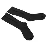 1 Pair 15‑20mmHg Closed Toe Zipper Compression Socks Women Knee High Compre CH