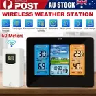LCD Wireless Weather Station Digital Thermometer Barometer Calendar Snooze Clock