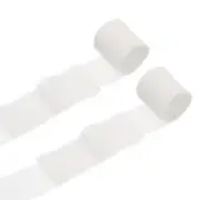 2 Rolls Chiffon Ribbon, 1.5 Inch x 5 Yard Silk Ribbon, White