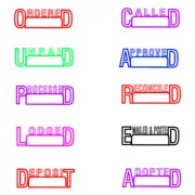 "Ordered" or Personalised Text Name Signature Rubber Flash Stamp Self Inking