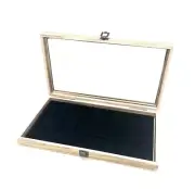 Pocket Watches Size 15s & Under Dark Oak Stained Glass Top 18 Space Display Case