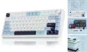 F75 75% Wireless Mechanical Keyboard, Gasket Hot Swappable Creamy Keyboard,