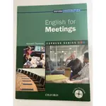 ✨如果二手✨OXFORD ENGLISH FOR MEETING (附1CD)