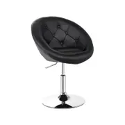 Costway Swiveling Bar Stools PU Leather Kitchen Cafe, Black