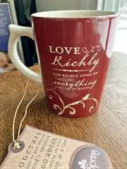 Dayspring "Love Richly" Christian Scripture Mug New w Tag Anniversary Godly Gift
