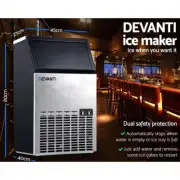 Devanti Commercial Ice Maker Machine Portable Ice Cube Tray Stainless Steel
