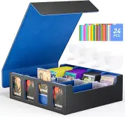 Card Storage Box for Trading Cards with 4 Card Supporters, 3200+ MTG Deck Box wi