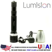Lumision CREE XPG-R5 x3 LED Diving Flash Light Wireless Charge 100M Water Proof
