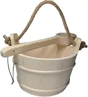 WeiLaiKeQi 6L Sauna Bucket and Ladle with Handle Sauna Accessories Milk Pail for Bathroom Bathtub