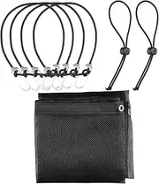 Dewocke Car Dog Net, 115 x 62 cm, Universal Dog Gate, Dog Car Barrier with Rope Adjustment and Hook, Black Car Safety Net Back Seat Separation Net Pet for SUV Pickup, Small Car