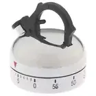 60 Minute Kitchen Timer Alarm Mechanical Teapot Shaped Timer Clock Counting T FT