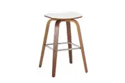 Brielle PU Leather Kitchen Counter Bar Stool - White