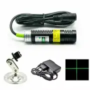 532nm 10mw Green Cross Laser Module+5V Adapter & Adjustable Bracket 18x75mm