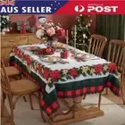2# Christmas Pattern Rectangle Tablecloth Dining Home Cover Table Cloth Kitchen