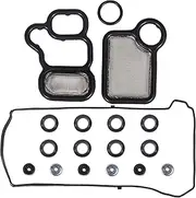 VS50614R Compatible with Engine Valve Cover Gasket & Gromets & Spark Plug Tube Seals&15815-RAA-A02 VTEC Solenoid Gasket Honda Accord,Civic,CR-V,Element,Crosstour, Acura 2.0L 2.3L 2.4L