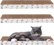 Scratch Boards for Indoor Cats - Corrugate Cat Scratcher for Indoor,3X Corrugated Paper Kitten Grinding Claw Anti-Scratch Pet Supplies for Keep Healthy Training Furniture Protection Home Outdoor