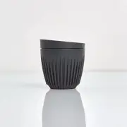 Huskee Cup | Reusable Coffee Cup with Lid 6oz/177ml Charcoal