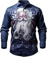 Men S T Shirts Casual Santa Snowman Pattern Long Sleeved Shirt Tee for Men