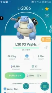 Blastoise Legacy ( Hydro Cannon ) Pokemon Trade Go