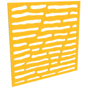 ProtectorAl 300 - 1200 x 300 - 1200mm Dark Yellow / Gloss White Squares Unframed Composite Deco Panel